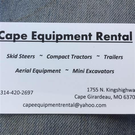 equipment rental cape girardeau mo